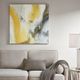 Olliix by Madison Park Blissful Yellow Abstract Gel Coat Canvas with Silver Foil Embellishment-3
