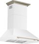 FORNO® Aria Series Alta Qualita 36" White Wall Mounted Range Hood  -1