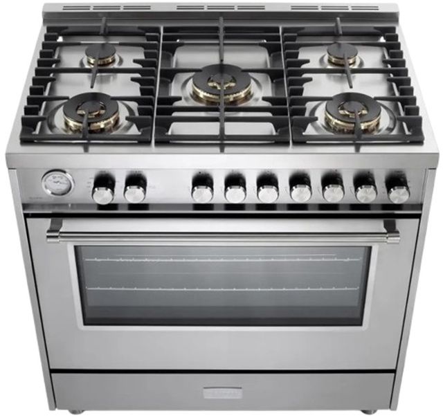 Verona® Ultima 36" Stainless Steel Pro Style Gas Range-2