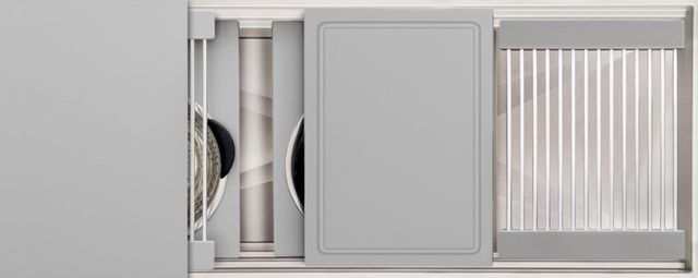 The Galley® Exclusive Gray Resin Ideal ThinTop™ Workstation® 3S + DryDock® 12-0