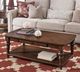 Flexsteel® Bellevue Whiskey Brown Rectangular Coffee Table with Casters-1