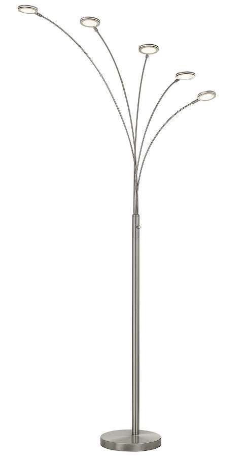 Cal® Lighting & Accessories Cremona Brushed Steel Floor Lamp-0