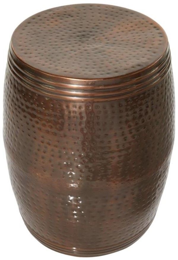 Deco Marche Brown Handmade Drum Table-1