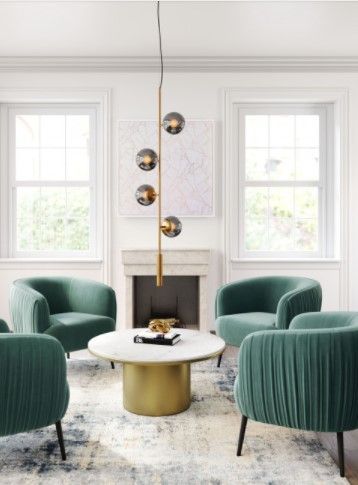 Zuo® Modern Zatara Gold Ceiling Lamp-1