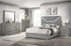 Coaster® Ives 5-Piece Gray High Gloss King Panel Bedroom Set-1