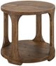 International Furniture Direct Balam Stained Brown Round End Table-0