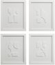 Renwil® Ispra 4-Piece Matte White Wall Art Set-0