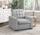 Homelegance® McCafferty Gray Accent Chair with Pull-Out Ottoman-1