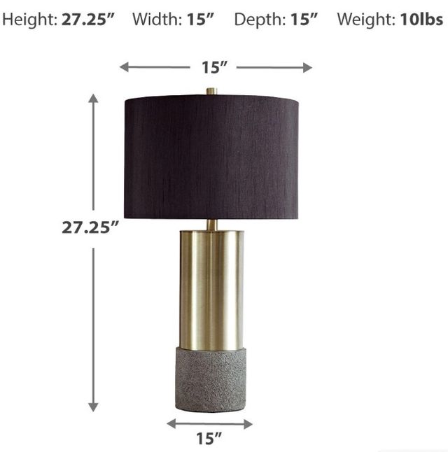Signature Design by Ashley® Jacek Brass/Gray Table Lamp-2