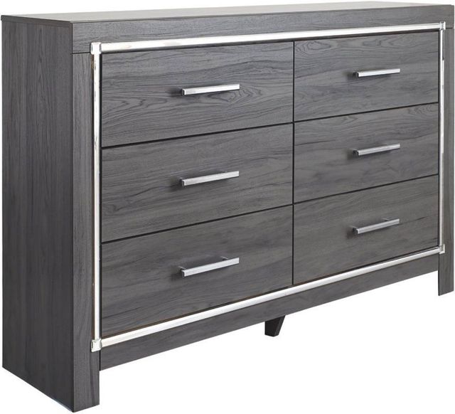 Signature Design by Ashley® Lodanna 5-Piece Gray King Panel Bed Set-2