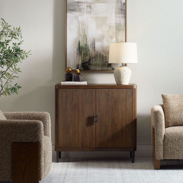 Uttermost® Pinstripe Light Walnut 2-Door Cabinet-2