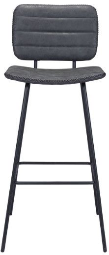 Zuo® Modern Boston 2-Piece Vintage Black Bar Chairs-1