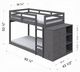 ACME Furniture Gaston Gray Twin Over Twin Bunk Bed-2