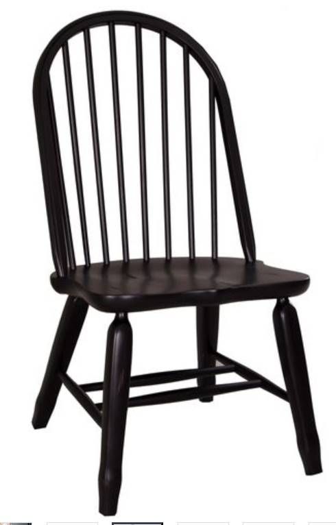 Liberty Furniture Treasures Rustic Oak Black Bow Back Side Chair-2