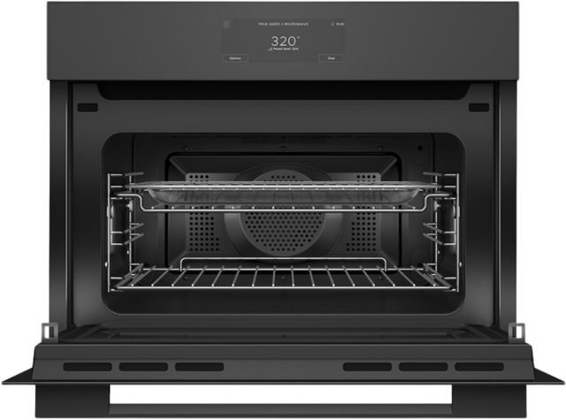 Fisher & Paykel Series 7 24” Black Glass Minimal Compact Convection Electric Speed Oven-1