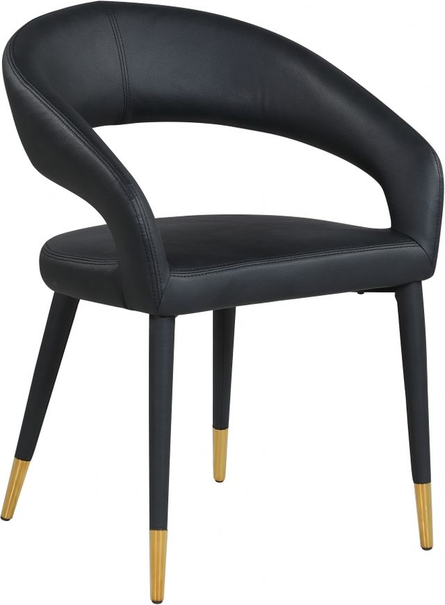 Meridian Furniture Destiny Black Faux Leather Dining Chair-0
