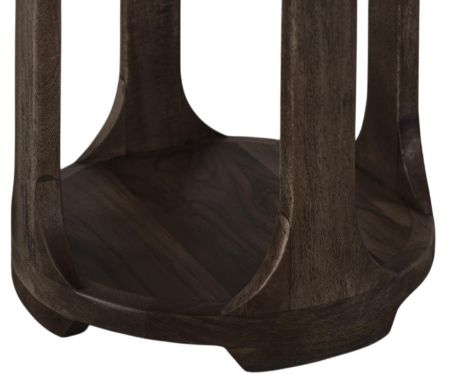 International Furniture Direct Balam Stained Dark Chairside Table-4
