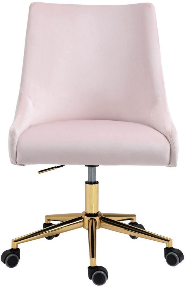 Meridian Furniture Karina Pink Velvet Office Chair-2