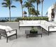 CabanaCoast® Customizable Nevis Aluminum Outdoor Sofa-3