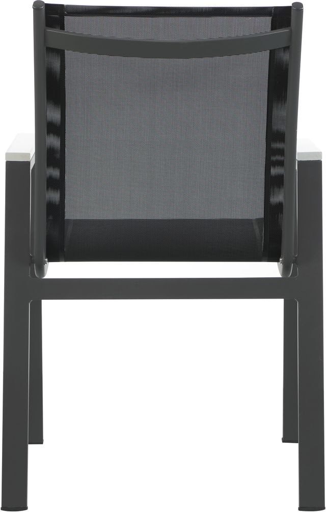 Meridian Furniture Nizuc 2-Piece Black Outdoor Patio Mesh Dining Arm Chairs-3