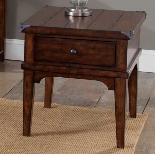 Liberty Furniture Aspen Skies Russet Brown End Table-1