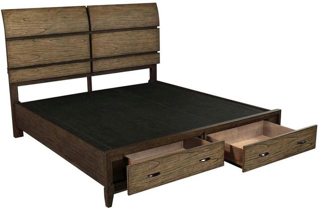 aspenhome® Westlake Portobello King Sleigh Storage Bed-1
