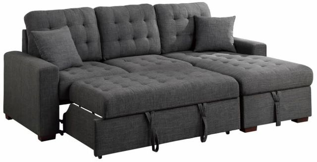 Homelegance® McCafferty 2-Piece Dark Gray Left-Arm Facing Sleeper Sectional with Hidden Storage-0