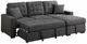 Homelegance® McCafferty 2-Piece Dark Gray Left-Arm Facing Sleeper Sectional with Hidden Storage-0