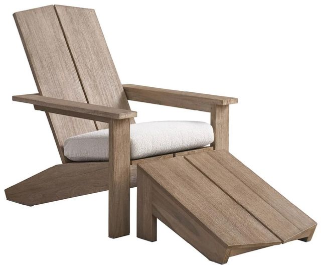 Universal Explore Home™ Coastal Living Outdoor Saratoga Warm Weathered Teak Adirondack Ottoman-4