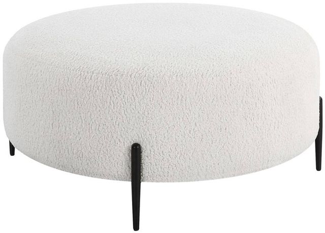 Uttermost® Arles White Large Ottoman-0