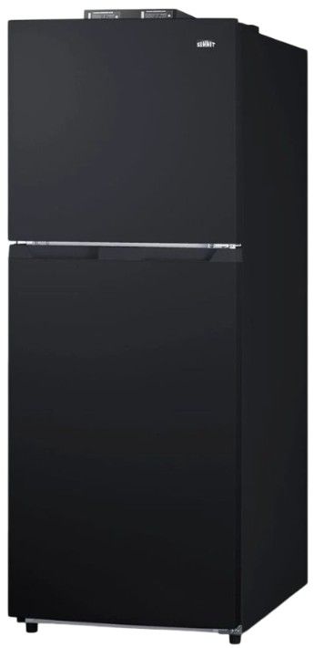 Summit® 24" 10.1 Cu. Ft. Black Counter Depth Top Freezer Refrigerator-1