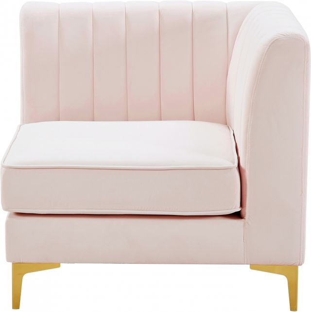 Meridian Furniture Alina Pink Velvet Armless Chair-2