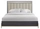 Bernards Elure Beige/Peppercorn King Upholstered Strap Panel Bed-1