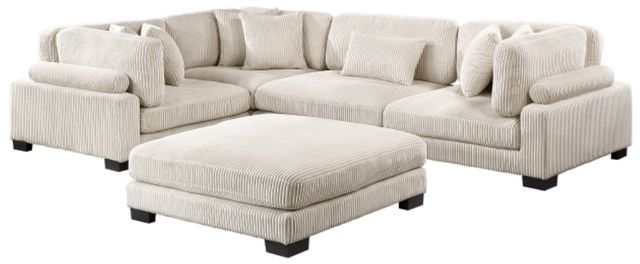 Homelegance® Traverse 5-Piece Beige Modular Sectional with Ottoman-2
