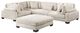 Homelegance® Traverse 5-Piece Beige Modular Sectional with Ottoman-2