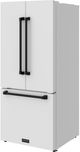 Thor Kitchen Gordon Ramsay Series 30" White French Door Counter Depth Refrigerator with Black Hardware-3