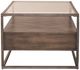 Liberty Furniture Jamestown Glass Top Rectangular Cocktail Table with Tobacco Base-3