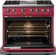 Viking® 5 Series 36" Valentine Pro Style Dual Fuel (NG) Range with Polished Chrome Trim-1
