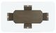 Elements International Dapper Glass Top Rectangular Counter Dining Table with Walnut Base-3