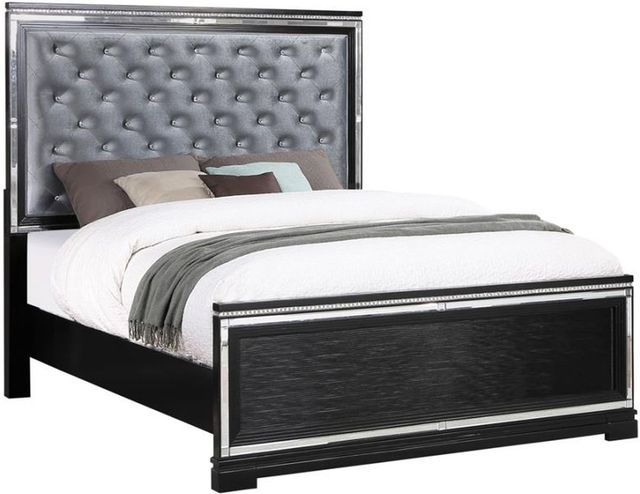 Coaster® Eleanor 5-Piece Black Upholstered Bedroom Set-1