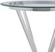 Armen Living Naomi Glass Top Dining Table with Stainless Steel Base -1