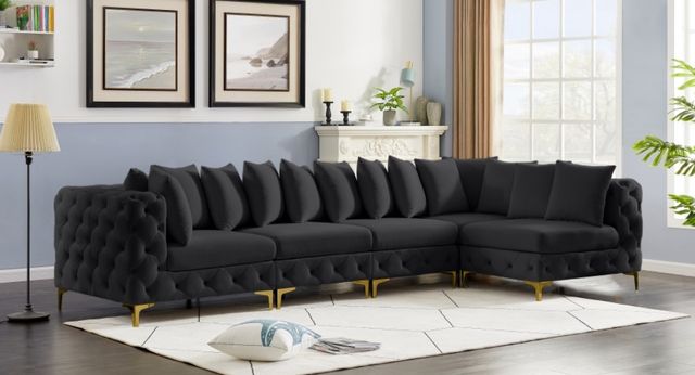 Meridian Furniture Tremblay 5-Piece Black Modular Sectional Set-3