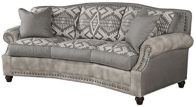Marshfield Furniture Cornell (Leather) Gray/White Sofa-0