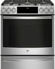 GE Profile™ Series 30" Stainless Steel Slide-In Dual Fuel Range-0