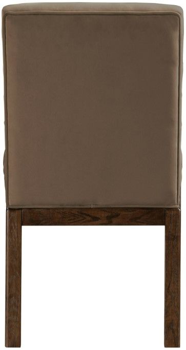 Meridian Furniture Evelyn Brown/Walnut Velvet Upholstered Side Chair-3