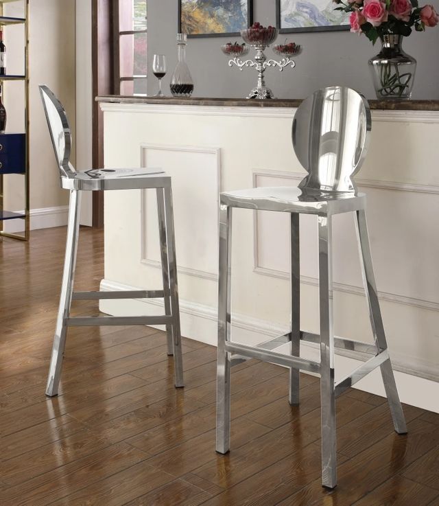 Meridian Furniture Maddox Chrome Bar Stool-2