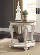 Signature Design by Ashley® Realyn Brown Round End Table with Antique White Base-3