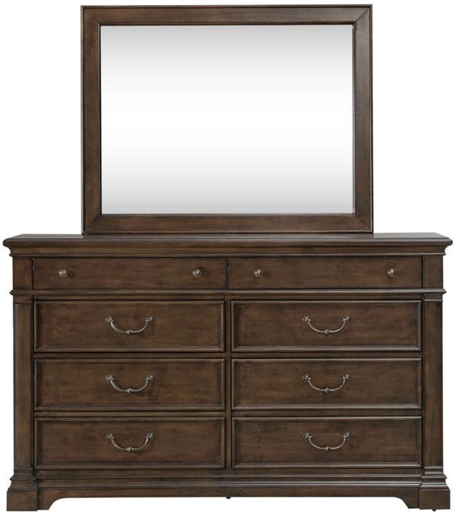 Liberty Furniture Arden Road Satin Cherry Dresser and Mirror-2