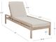 Linon Svana Beige/Natural Fabric/Wood Outdoor Chaise Lounger-2