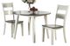 American Wholesale Furniture 3-Piece Gray Dining Set with White Base-0